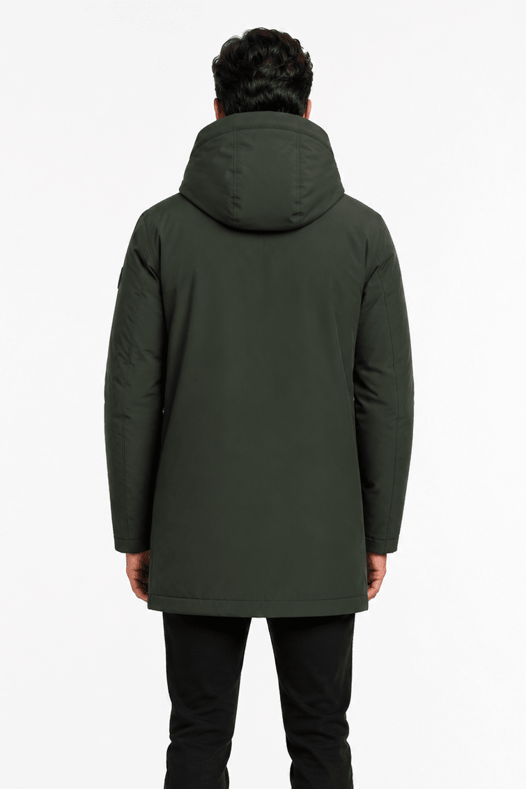 Parka longue vert foncé doublée sherpa JOHNSTON
