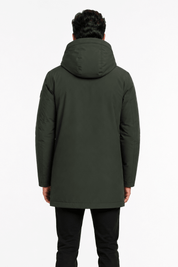Parka longue vert foncé doublée sherpa JOHNSTON