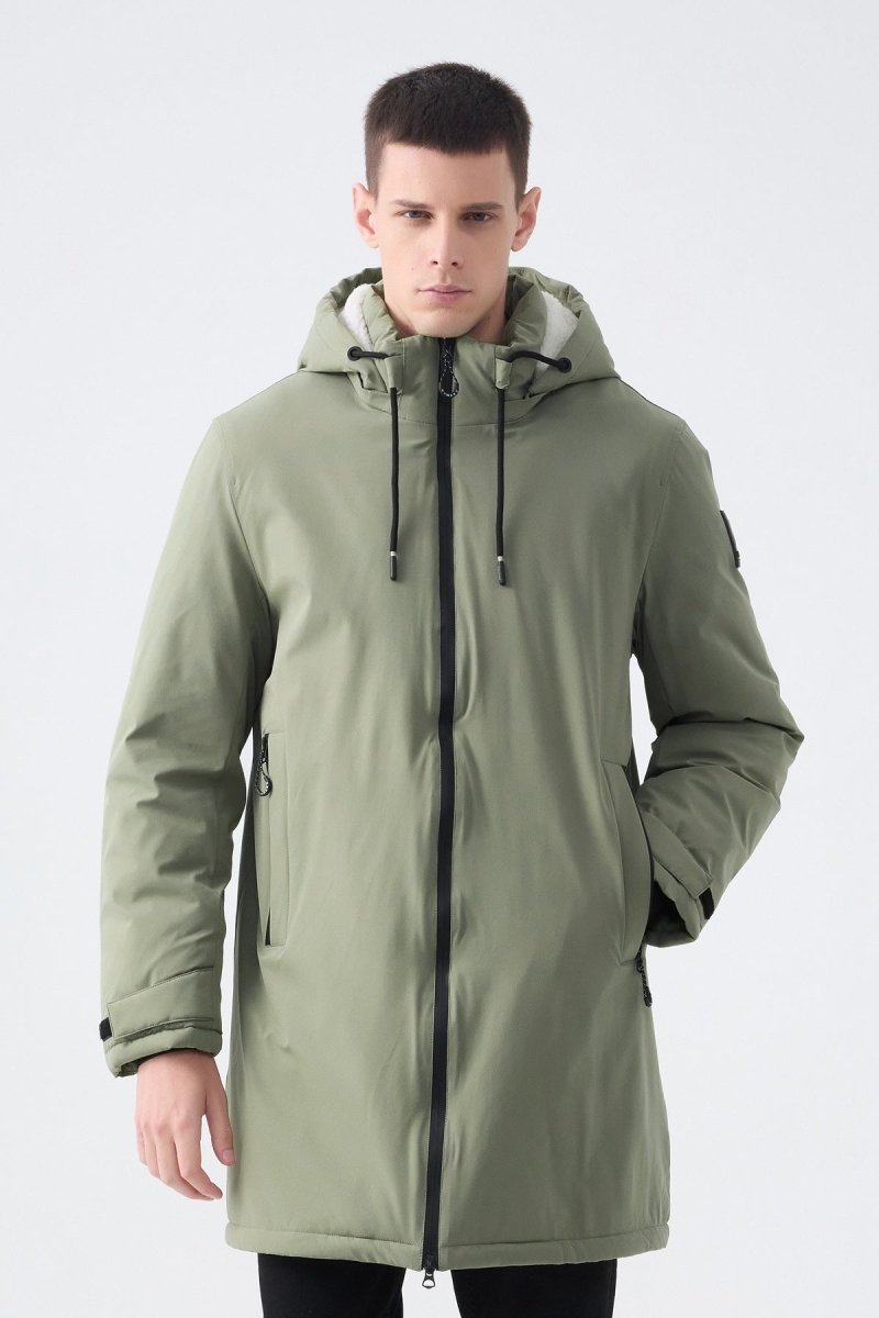 Veste Matelassée Homme Avec Capuche - Parka Doublée Pour L'hiver, Randonnée Ou Ville, Coupe Ample Et Chaude