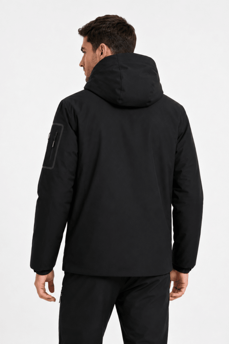 Parka noir homme à capuche FIELD