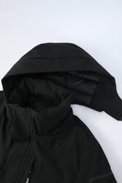 Parka noir homme à capuche FIELD