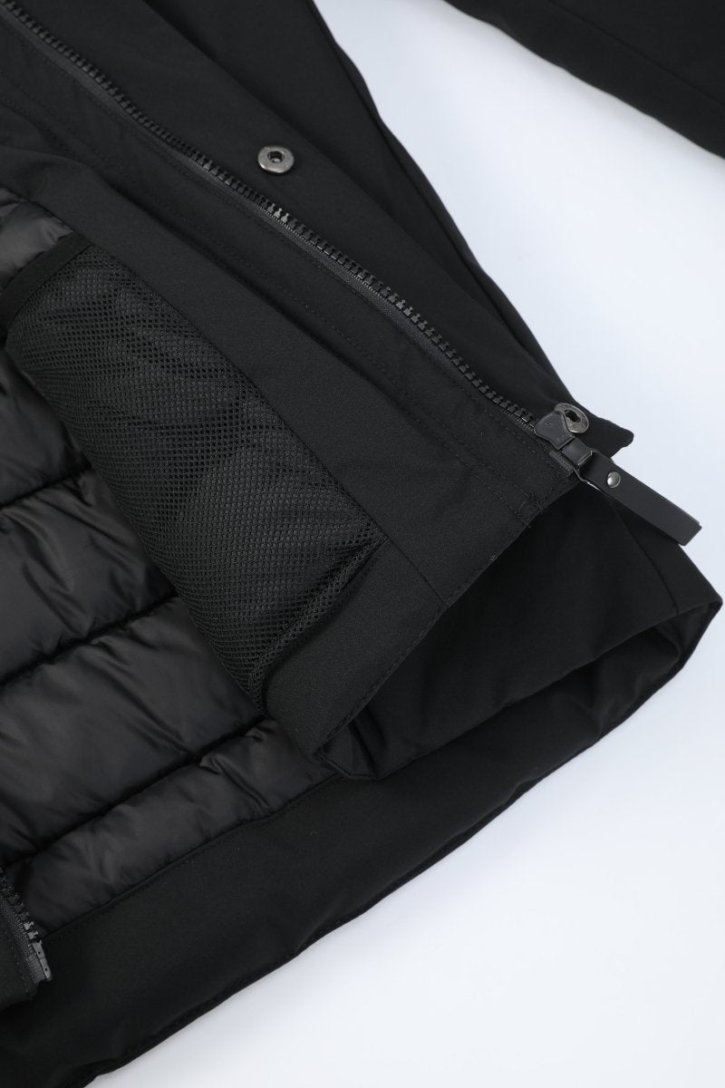 Parka noir homme à capuche FIELD