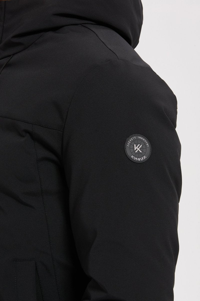 Parka noir homme à capuche GILBERT
