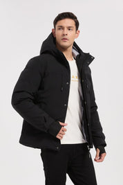 Parka noir homme à capuche GILBERT