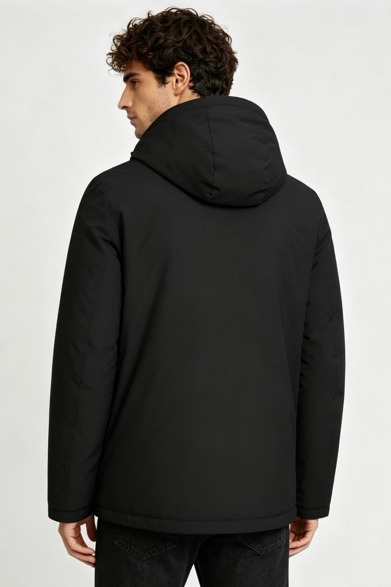 Parka noir homme doublée sherpa LOÏC