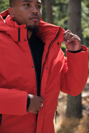 Parka orange homme à capuche FIELD