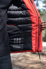 Parka orange homme à capuche FIELD