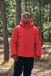 Parka orange homme à capuche FIELD