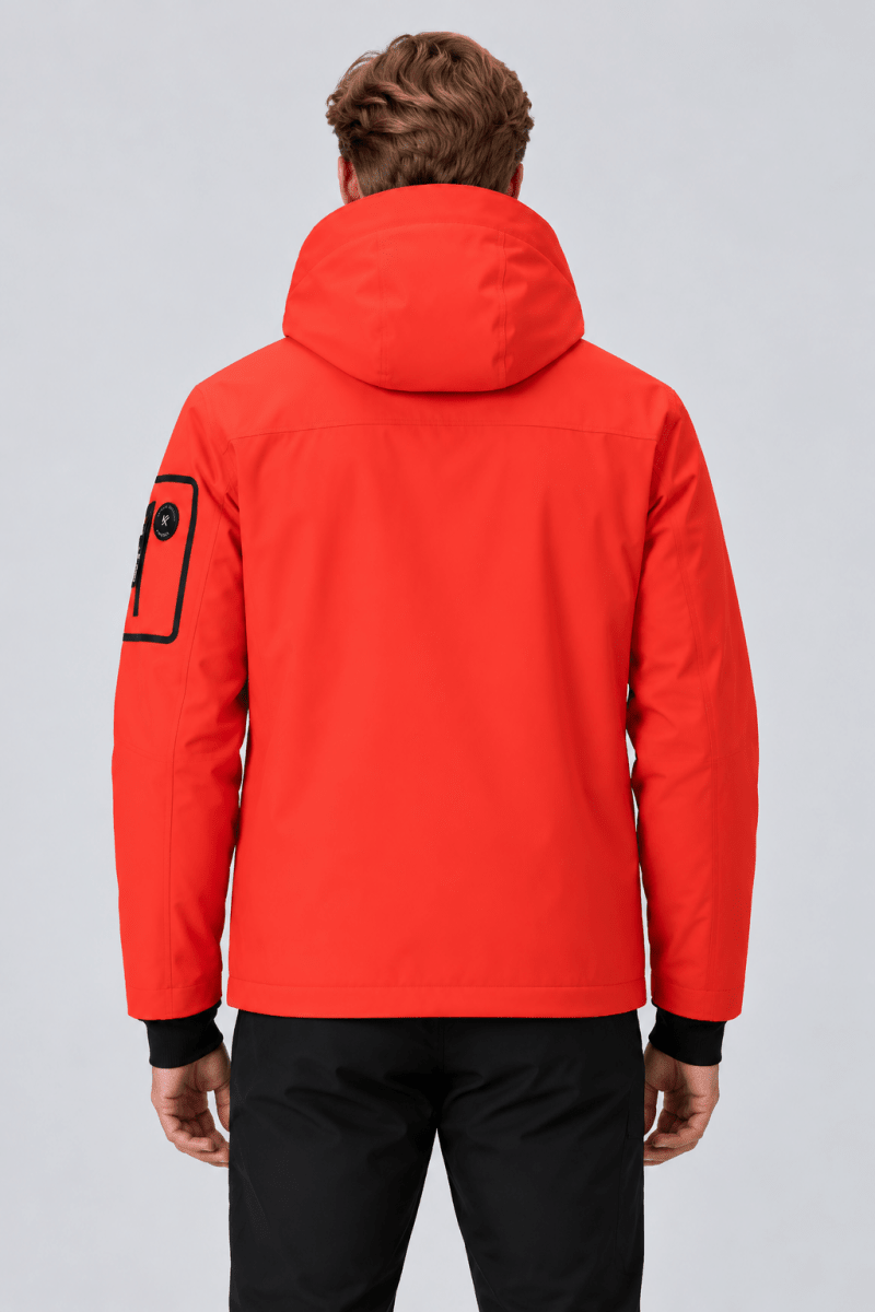 Parka orange homme à capuche FIELD