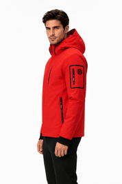 Parka orange homme à capuche FIELD