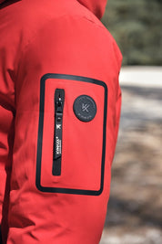 Parka orange homme à capuche FIELD
