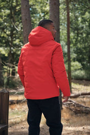 Parka orange homme à capuche FIELD