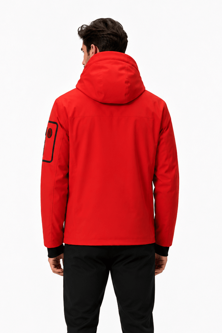 Parka orange homme à capuche FIELD