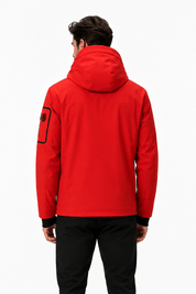 Parka orange homme à capuche FIELD