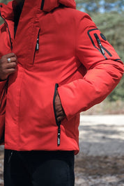 Parka orange homme à capuche FIELD