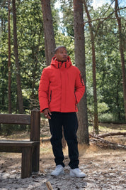 Parka orange homme à capuche FIELD