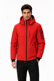 Parka orange homme à capuche FIELD