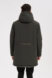 Parka réversible kaki homme à capuche effet mouton RAYMOND