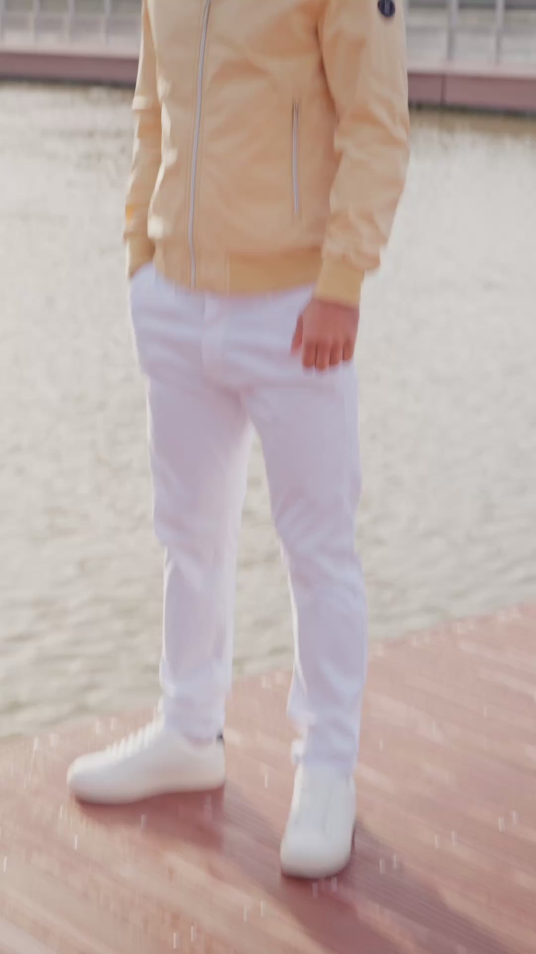 Veste zippée homme Creme JOVIAN