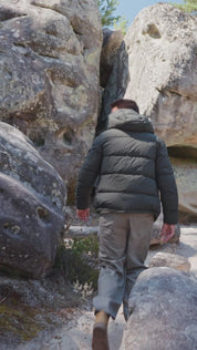 Doudoune vert homme à capuche DAVID