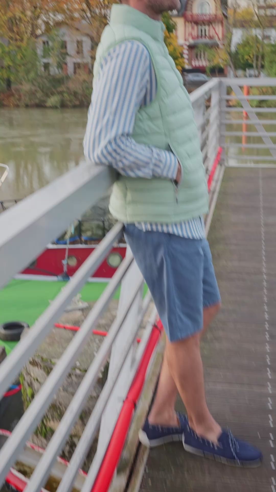 Doudoune sans manches homme matelassée Vert Menthe DARIAN