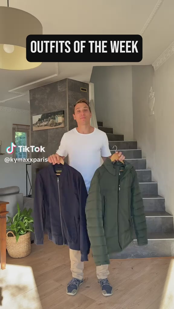 Bomber en coton marine SAWAN