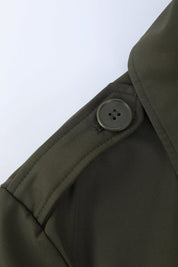 Trench-coat kaki homme long et ceinturé NEWMAN