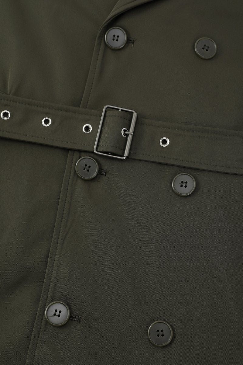 Trench-coat kaki homme long et ceinturé NEWMAN