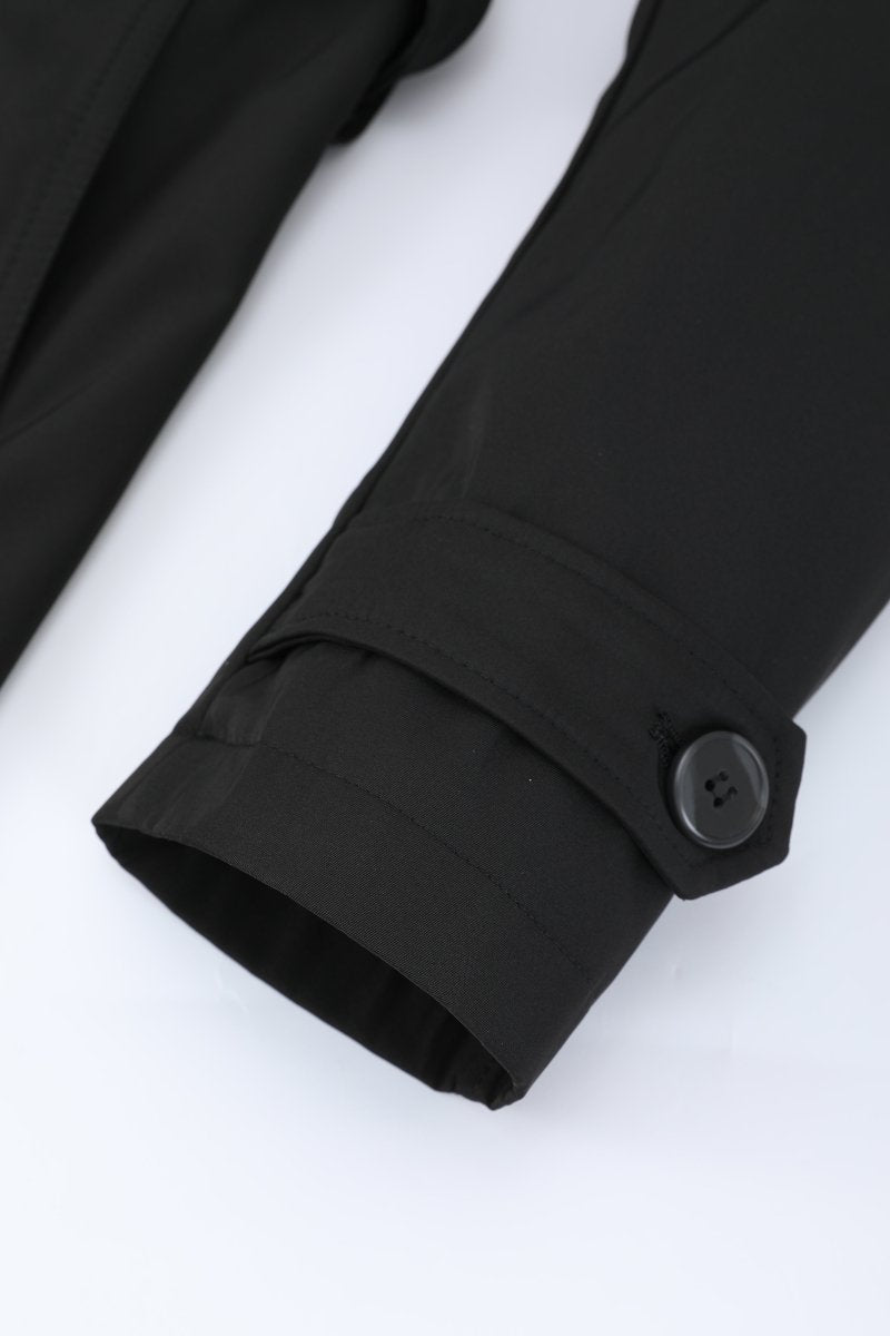 Trench-coat noir homme long et ceinturé NEWMAN