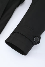 Trench-coat noir homme long et ceinturé NEWMAN
