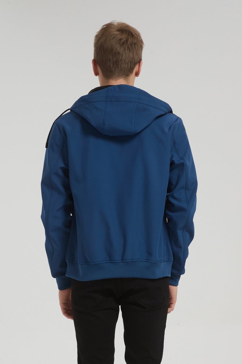 Veste à capuche bleu denim ALFRED