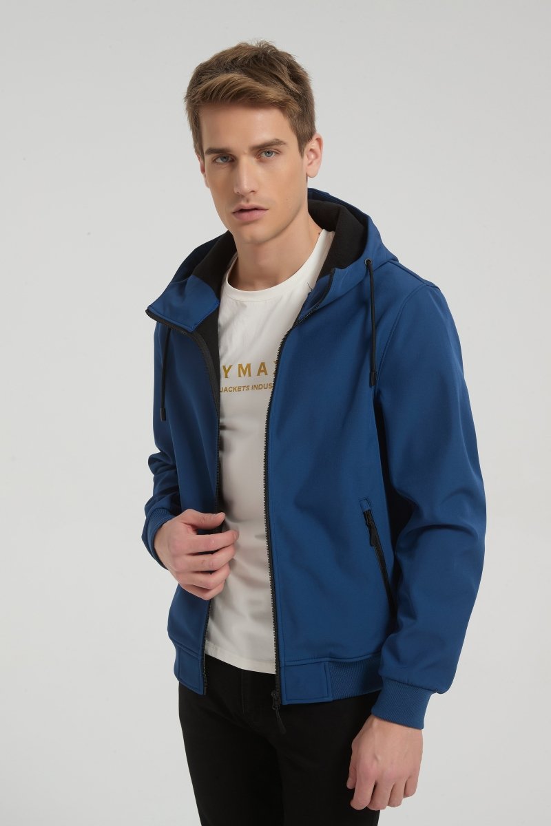 Veste à capuche bleu denim ALFRED