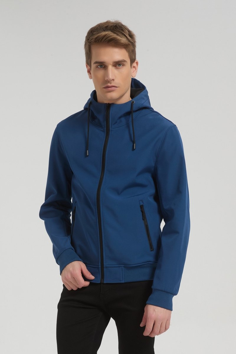 Veste à capuche bleu denim ALFRED