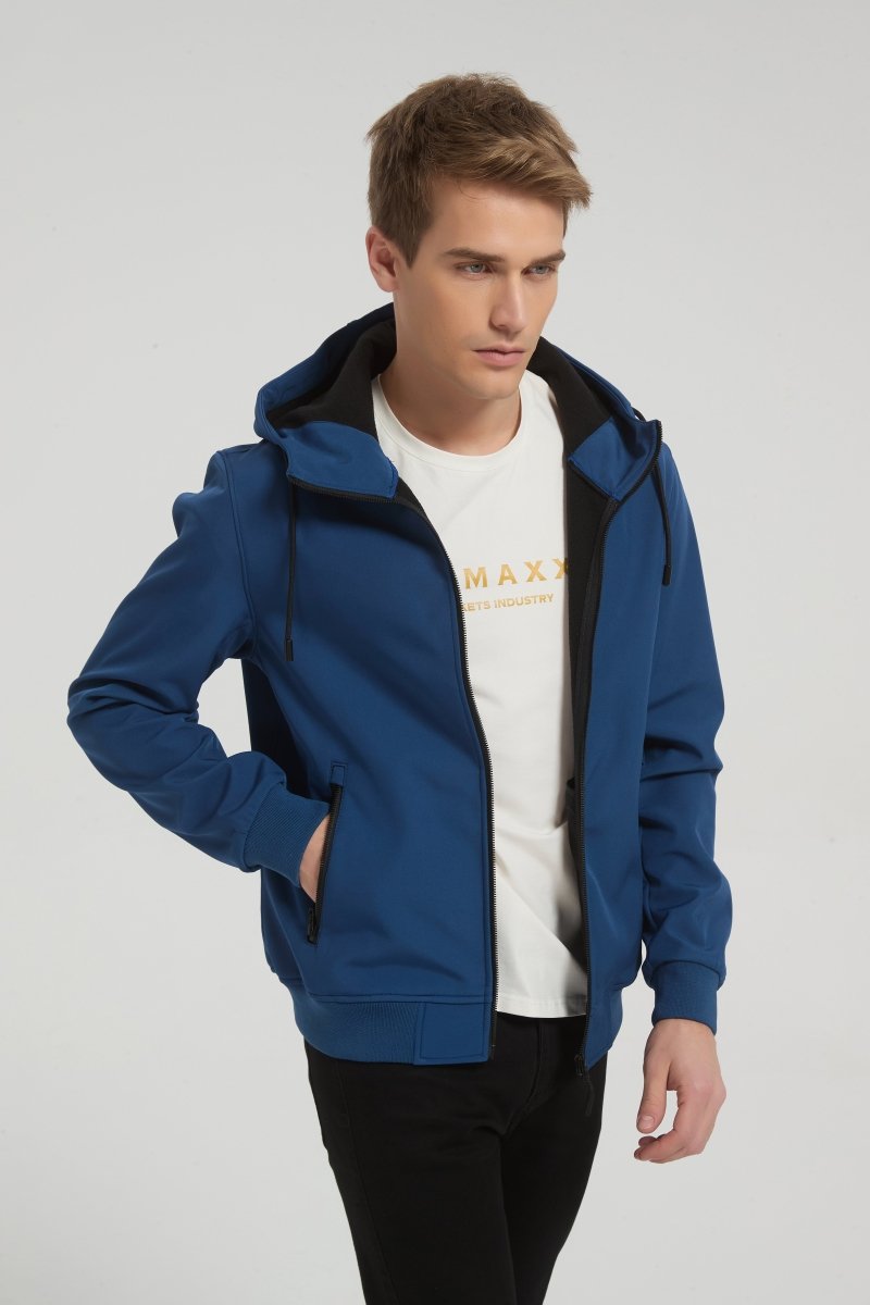 Veste à capuche bleu denim ALFRED