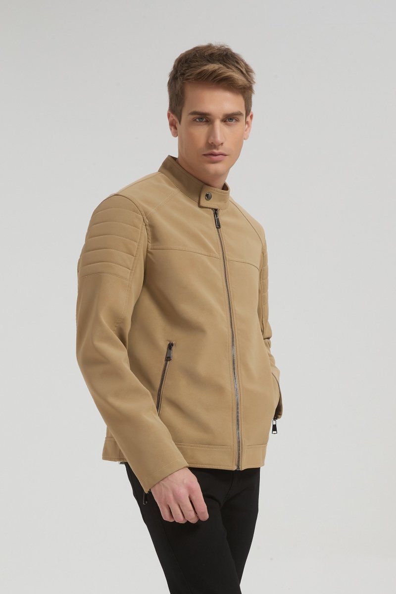 Veste beige à détails matelassés DECLERCQ