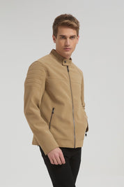 Veste beige à détails matelassés DECLERCQ