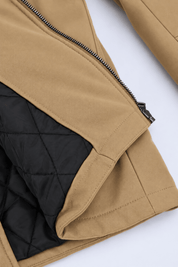 Veste beige à détails matelassés DECLERCQ