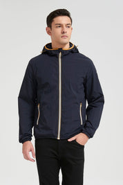 Veste coupe - vent homme à capuche Bleu Fonce HUBERT