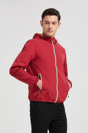 Veste coupe - vent homme à capuche Bordeaux HUBERT