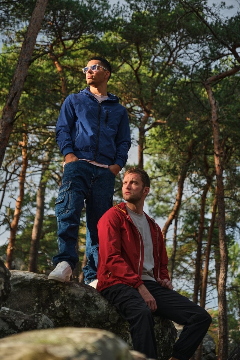 Veste coupe - vent homme à capuche Bordeaux HUBERT