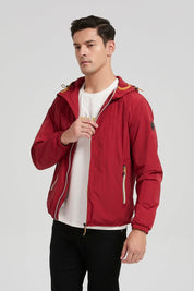 Veste coupe - vent homme à capuche Bordeaux HUBERT