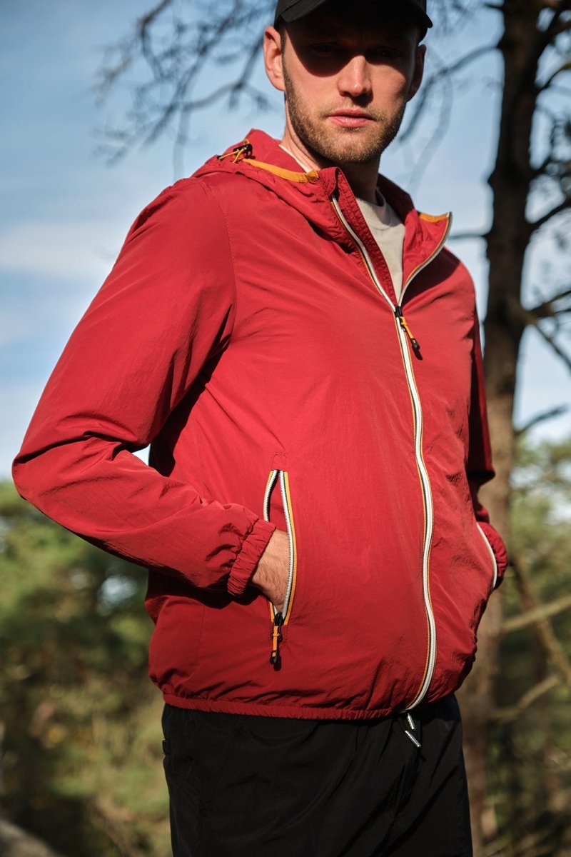 Veste coupe - vent homme à capuche Bordeaux HUBERT