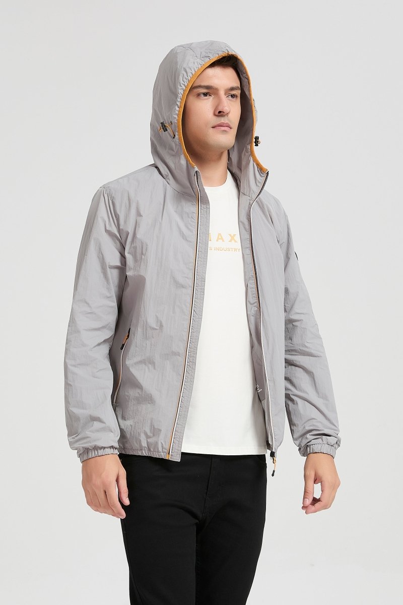 Veste coupe - vent homme à capuche Gris Clair HUBERT