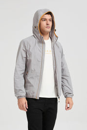 Veste coupe - vent homme à capuche Gris Clair HUBERT