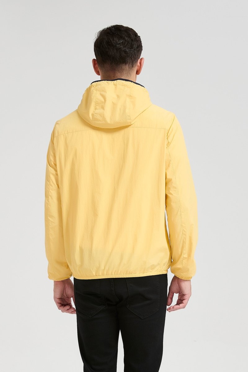 Veste coupe - vent homme à capuche Jaune HUBERT