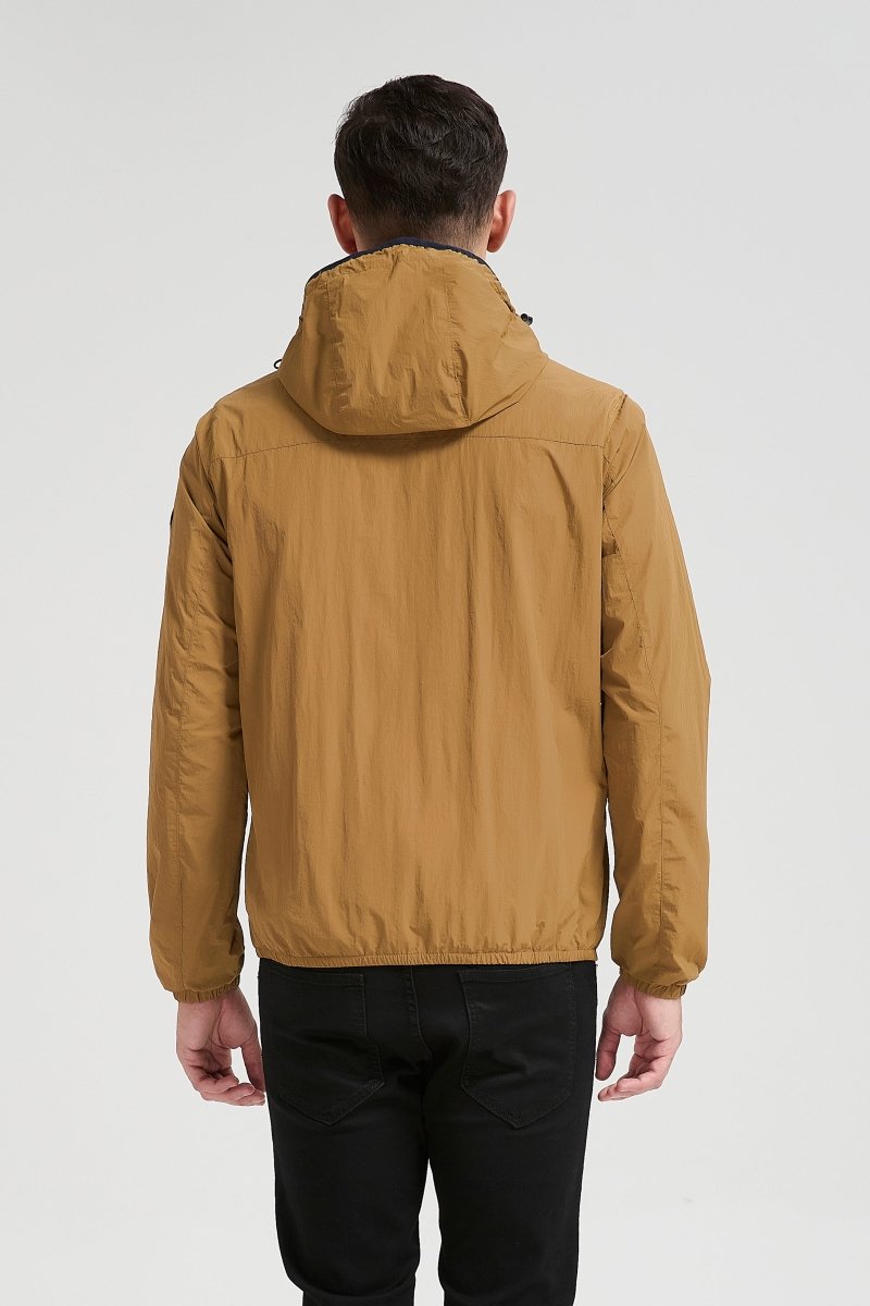 Veste coupe - vent homme à capuche Kaki HUBERT