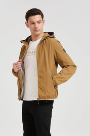 Veste coupe - vent homme à capuche Kaki HUBERT