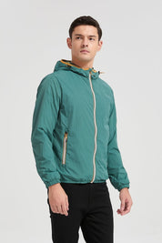 Veste coupe - vent homme à capuche Vert HUBERT