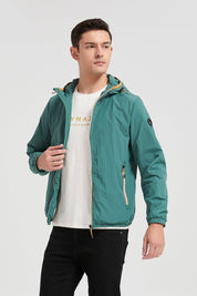Veste coupe - vent homme à capuche Vert HUBERT