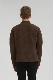 Veste marron à détails matelassés DECLERCQ